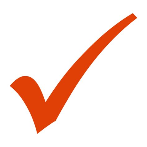 check mark red  png transparent background