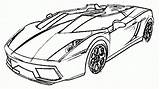 Coloring Sports Cars Pages Printable Popular sketch template