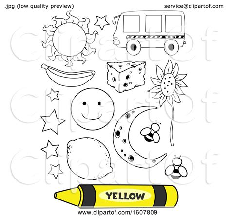 color yellow coloring book illustration  bnp design studio