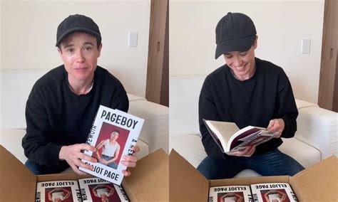 elliot page radiates trans joy  unboxing  memoir pageboy