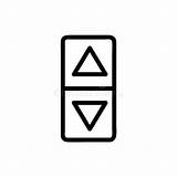 Elevator Button Illustration Icon Vector Isolated Contour Buttons Down Panel sketch template