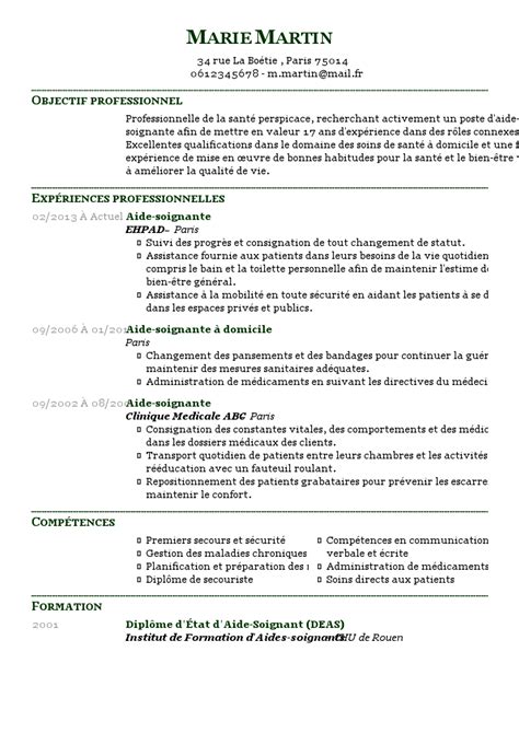 guide complet du cv aide soignante avec des modeles