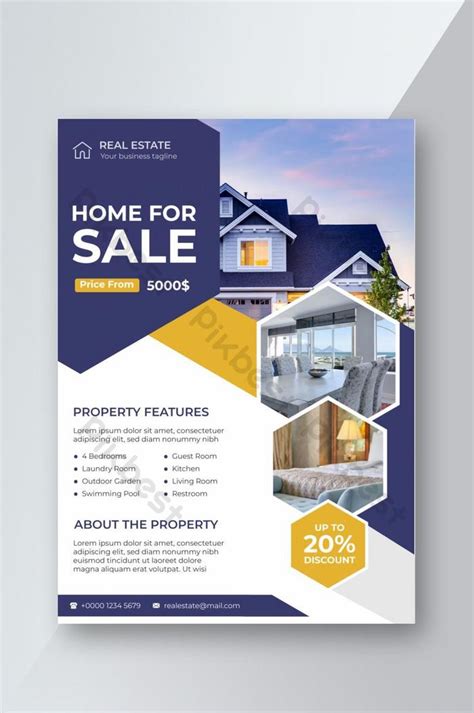 real estate broker flyer  poster template flyer conceptbrochure