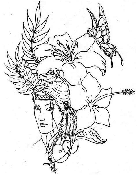 native american coloring pages  adults  getcoloringscom