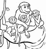 Monkey Coloring Pages Clipartmag sketch template