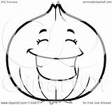Onion Clipart Cartoon Character Happy Coloring Outlined Vector Cory Thoman Regarding Notes sketch template