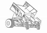 Sprint Car Drawing Speedway Getdrawings Nz sketch template