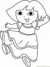 Dora Coloring Dancing Pages Explorer Color Printable Coloringpages101 Kids sketch template