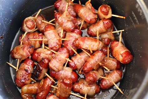 maple  brown sugar bacon wrapped hot dogs recipe
