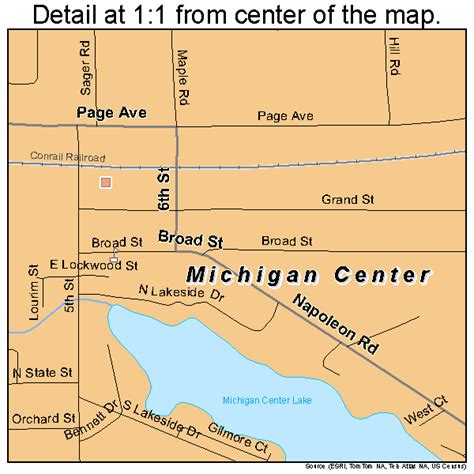 michigan center michigan street map