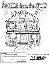 Attic Angels Coloring Pages Meet sketch template