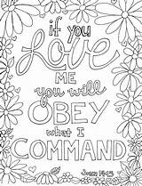 Scripture Obey Commandments Verse Lds Fromvictoryroad Moses sketch template