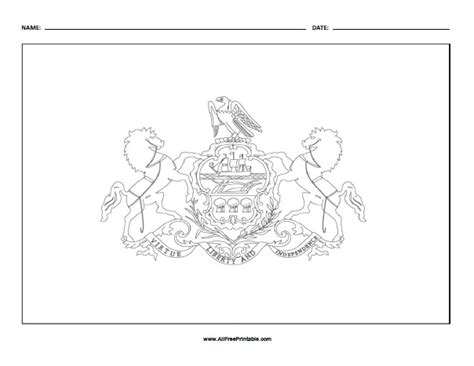 pennsylvania flag coloring page  printable
