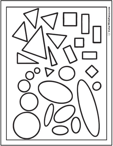 shape coloring pages customize  print