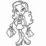 Coloring Bratz Pages Baby Sheet Shopping Nevra Printable Popular sketch template