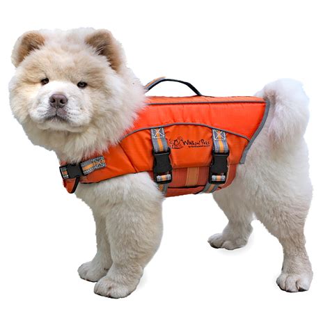 dog life jacket canine safety jacket  bright orange color