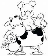 Coloring Farm Pages Animals Baby Colouring Getdrawings Barnyard sketch template
