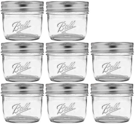 Ball Mason Jars 4 Oz Total 8 Jars Dixie Chik Cooks