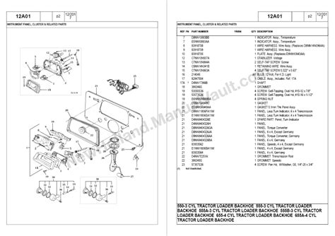 ford       tractor loader backhoe parts manual manual vault