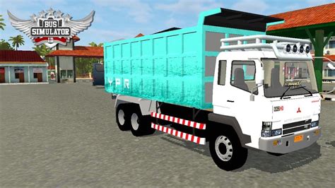 bussid mitsubishi fuso dump truck mod youtube