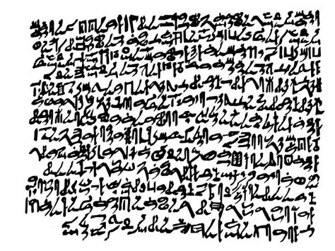 Hieratic Is A Cursive Writing System Used For Ancient