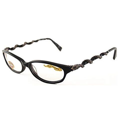 Ed Hardy Eyeglasses Eho 710 Black Optical Rx Glasses Tatoo
