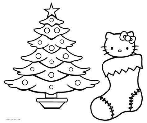 kitty christmas coloring pages  getcoloringscom