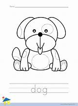 Dog Worksheet Coloring Flashcard Worksheets Animals Cat Animal Sheep Tiger Thelearningsite Info Horse sketch template