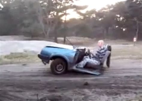 Monday Wtf Video Wacky Serbian Guy Drives Half A Car