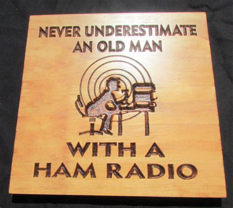 Ham Radio Plaqueold Man Hamamateur Radio Sign Etsy