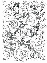 Coloring Pages Rose Adults Garden Colouring Roses Printable Flowers Hard Flower Sheets Adult Color Vines Kids Book Books Templates Designs sketch template