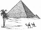 Egipto Piramides Colorear Piramide sketch template