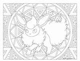 Flareon Coloring Pokemon Pages Windingpathsart Color Printable Adult Mandala Template Eeveelutions Cute Getcolorings Pokémon Sheets Seashell Drawing ポケモン 塗り絵 Print sketch template