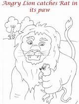 Rat Lion Coloring Kids Story Pages Drawing Catches sketch template