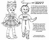 Zippy Ginger 1950s Coloring Dolls Contest Away Give Original Kids Made Small sketch template