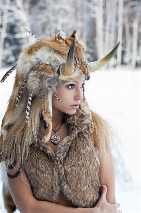 gorgeous winter tribal girl fantasy costumes cosplay