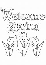 Coloring Spring Pages Welcome Color Printable Kids Back Print Getcolorings sketch template