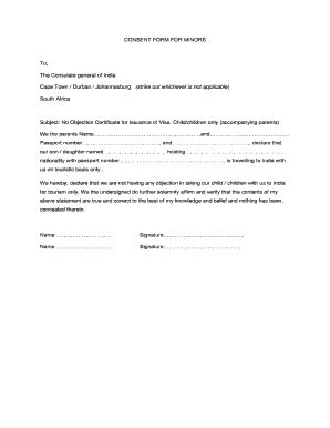 consent letter  oci application minor template airslate signnow
