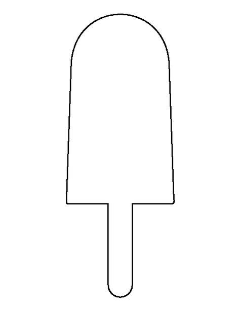 popsicle pattern   printable outline  crafts creating