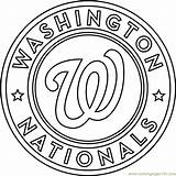 Coloring Washington Nationals Logo Pages Mlb Printable Color Coloringpages101 sketch template