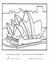 Opera Colouring Australian sketch template