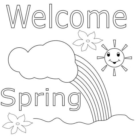 spring coloring pages  preschoolers spring coloring sheets spring