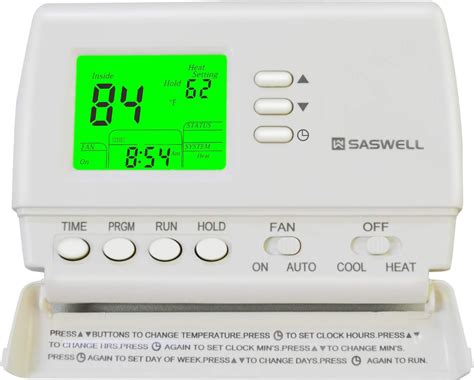 saswell  programmable single stage thermostat  room volt  millivolt systemhc