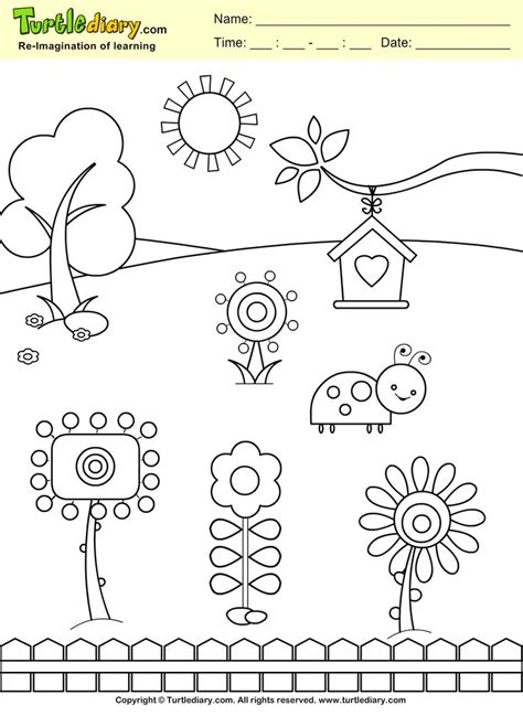 spring coloring page kids crafts coloring turtlediary