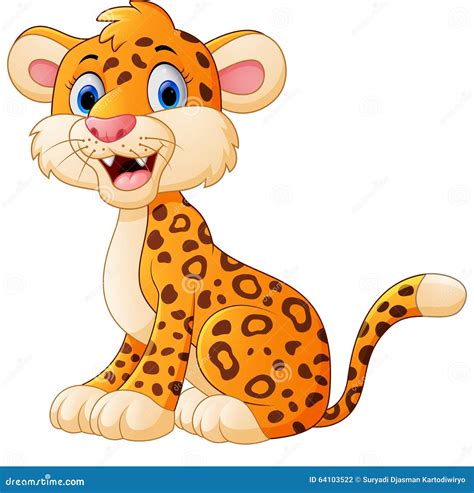 cute cheetah cartoon stock vector image