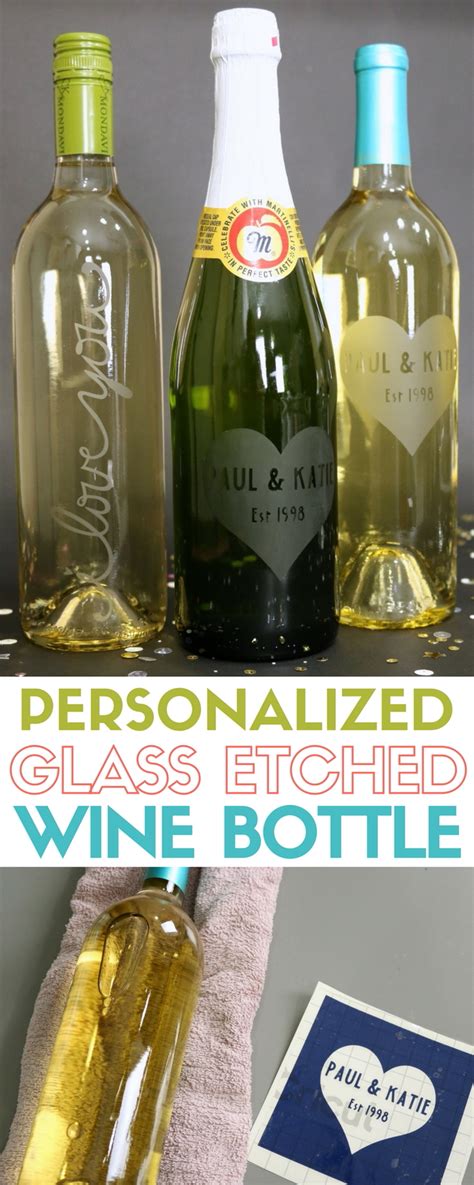 How To Make A Personalized Etched Glass Wine Bottle The Crafty Blog