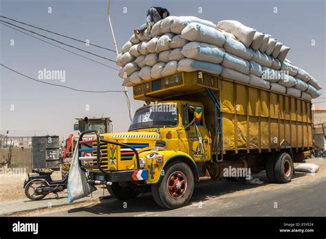 vehicle carrying goods senegal stock photo alamy