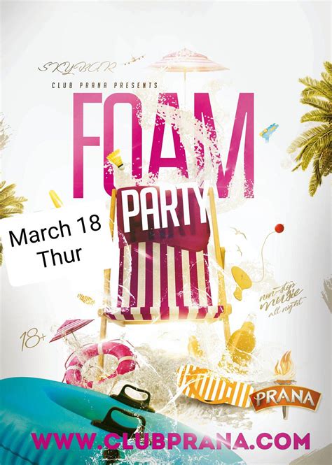 spring break foam party club prana