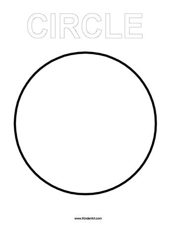 circle coloring page kinderart