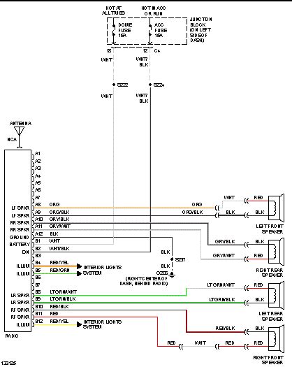 radio wiring diagram  chevy silverado